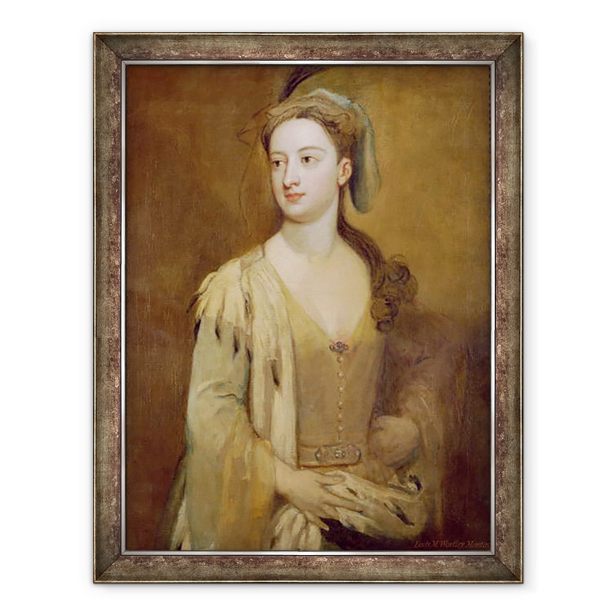 Tablou inramat - Godfrey Kneller - O femeie, numita Lady Mary Wortley Montagu, 60 x 80 cm