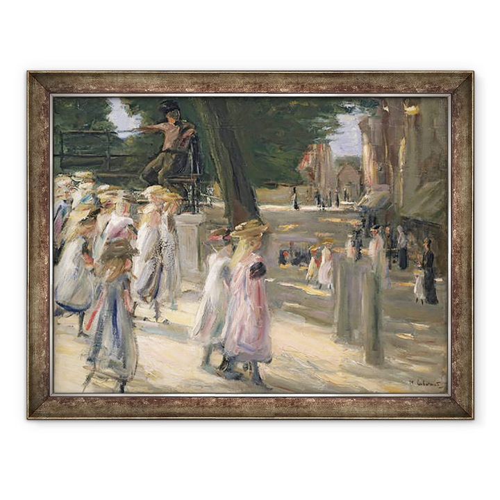 Tablou inramat - Max Liebermann - Drumul spre scoala de la Edam, 60 x 80 cm
