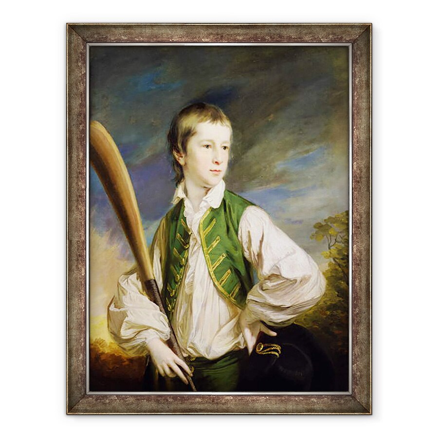 Tablou inramat - Francis Cotes - Charles Collyer ca un baiat, cu o bata de cricket, 70 x 90 cm