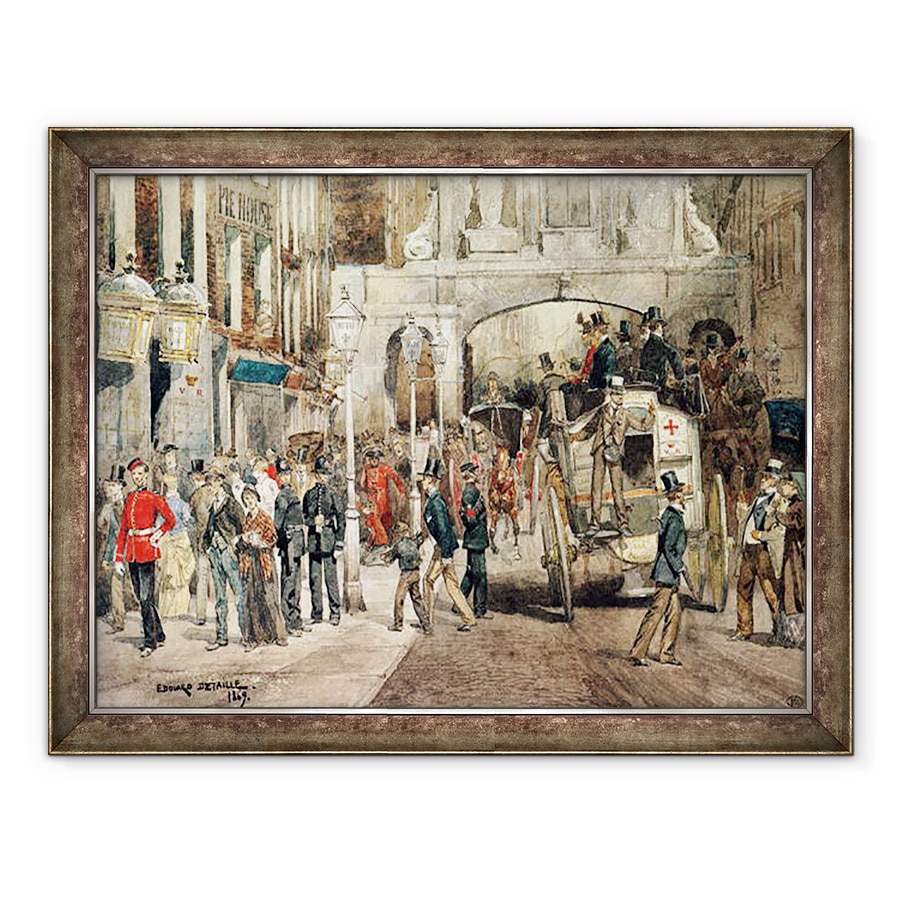 Tablou inramat - Jean-Baptiste Edouard Detaille - London Street, 70 x 90 cm