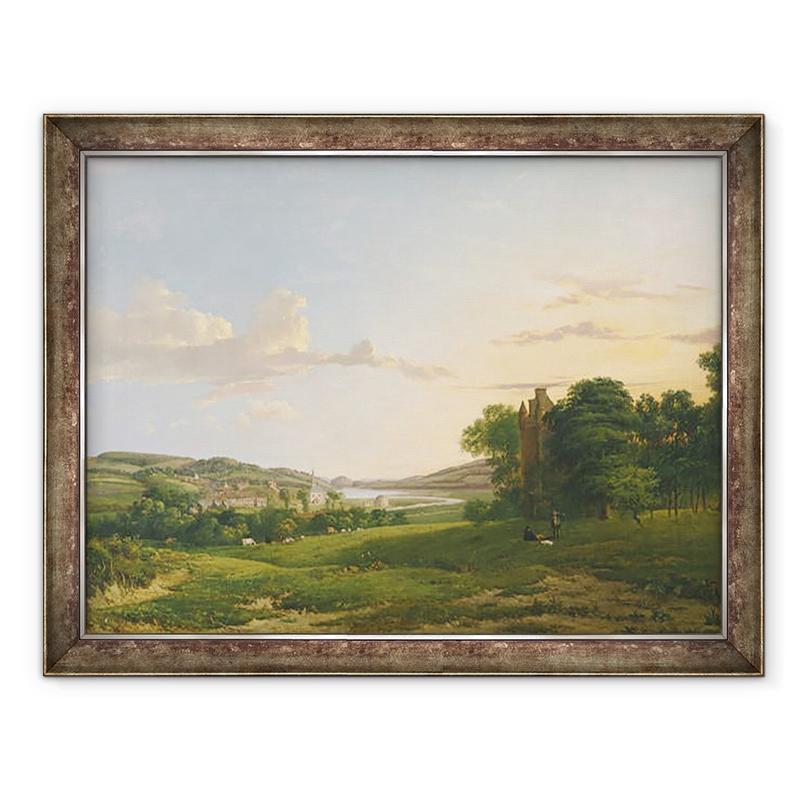 Tablou inramat - Patrick Nasmyth - O vedere de Cessford si satul Caverton, Roxboroughshire in departare, 70 x 90 cm