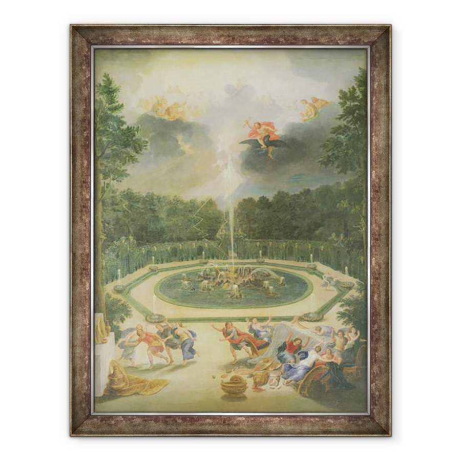 Tablou inramat - Jean Cotelle the Younger - Groves de la Versailles. Vedere la Fantana din Enceladus cu sarbatoarea Lycaon, 70 x 90 cm