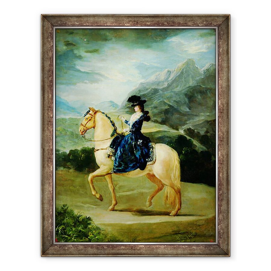 Tablou inramat - Francisco Jose de Goya y Lucientes - Portret ecvestru al Mariei Teresa de Vallabriga, 60 x 80 cm