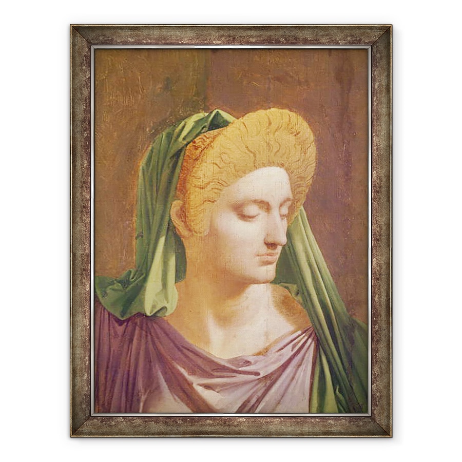 Tablou inramat - Jean Auguste Dominique Ingres - Virgil 70-19 i.Hr. citind Aeniad catre Livia, Octavia si Augustus detaliu al sefului Livia, 60 x 80 cm