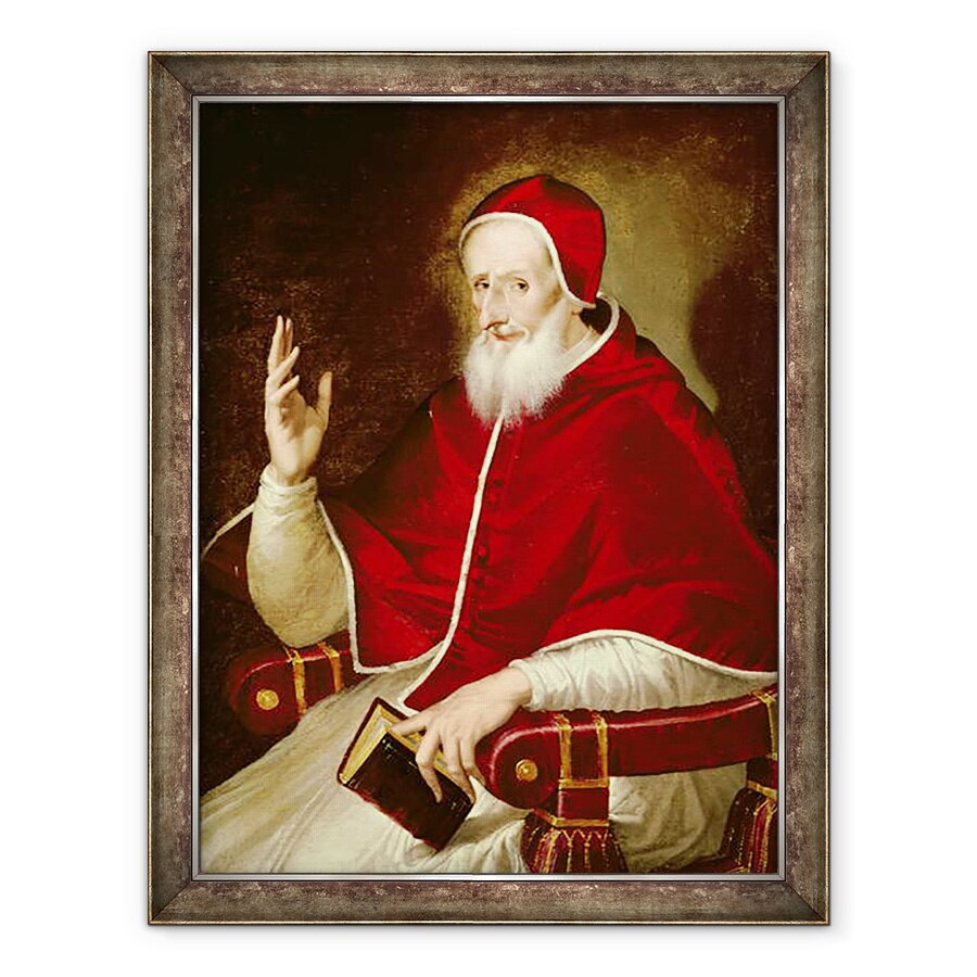 Tablou inramat - El Domenico Theotocopuli Greco - Portretul Papei Pius al V-lea 1504-1572, 60 x 80 cm