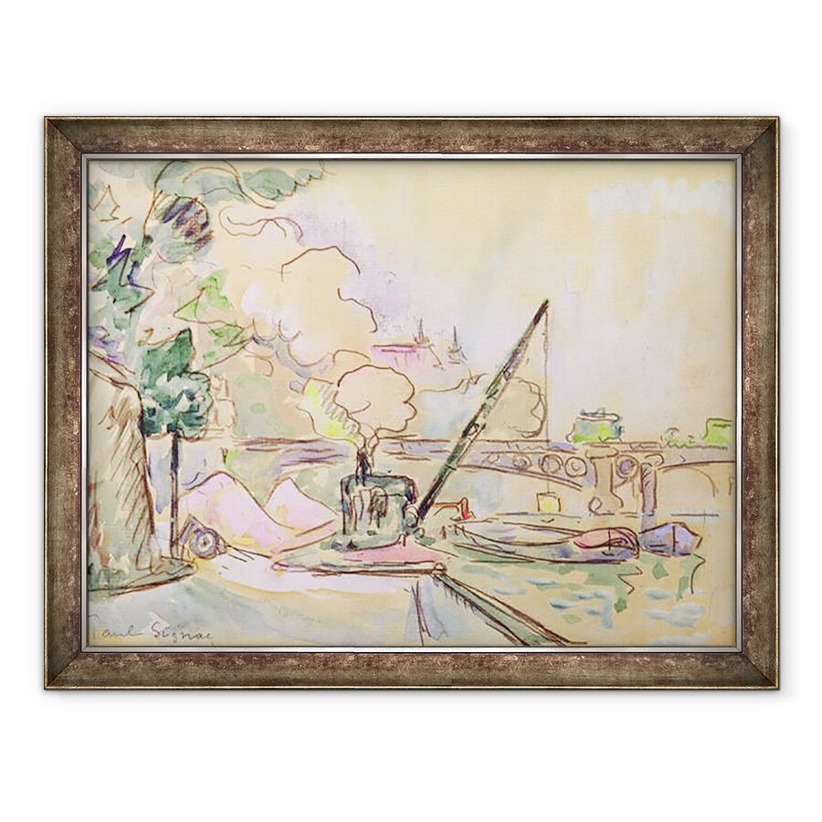 Tablou inramat - Paul Signac - Pont du Louvre, 60 x 80 cm