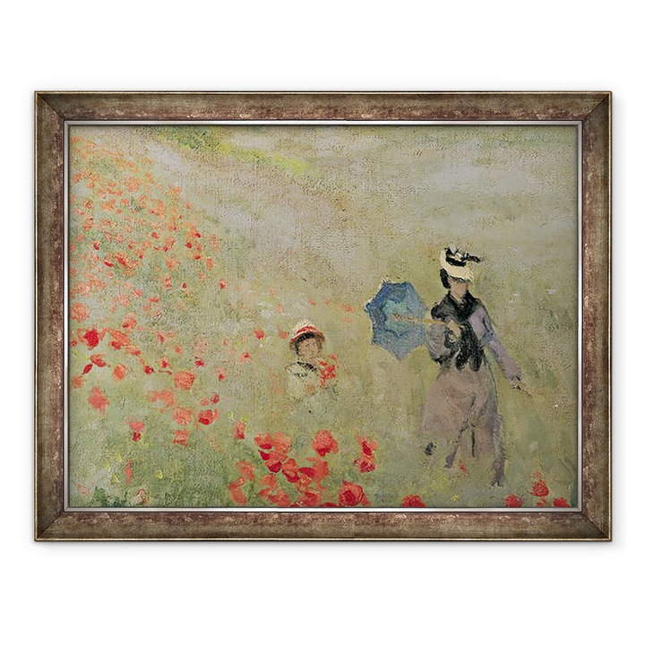 Картина в рамка - Клод Моне - Диви макове II, 70 х 90 см