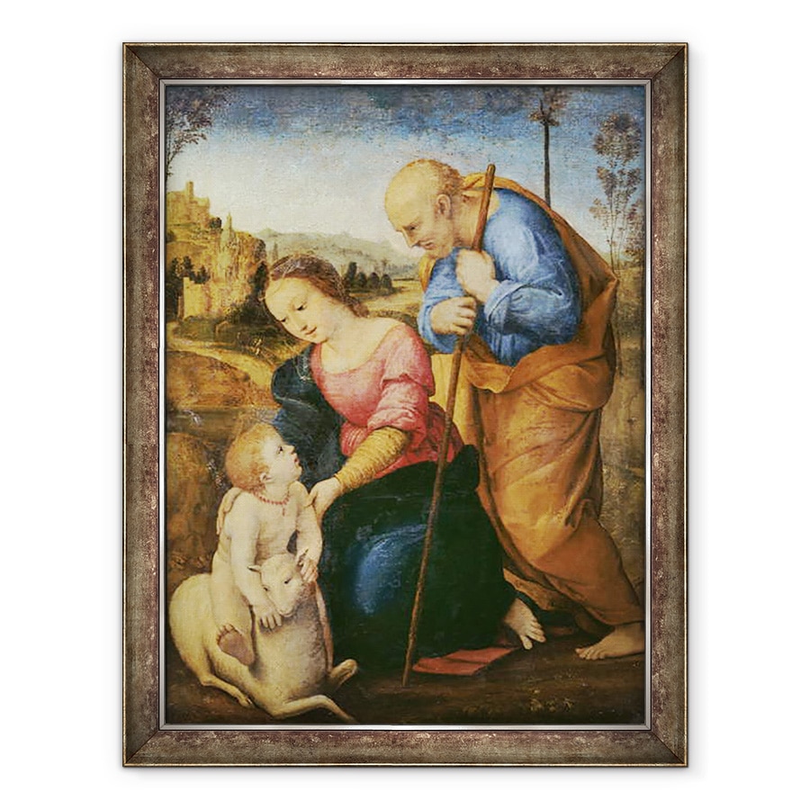 Tablou inramat - Raphael - Sfanta familie cu un miel I, 60 x 80 cm