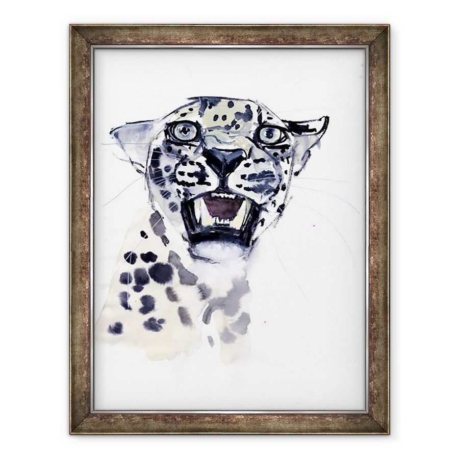 Tablou inramat - Mark Adlington - Incisiv Snarl Leopard Arabian, 60 x 80 cm