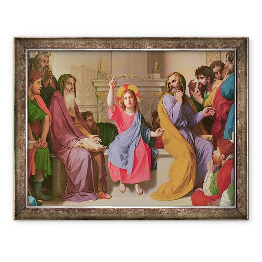 Tablou inramat - Jean Auguste Dominique Ingres - Isus printre doctori detaliu al lui Isus, 60 x 80 cm