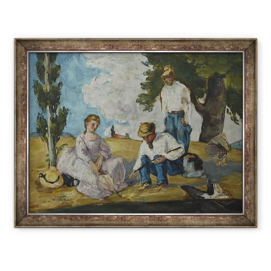 Tablou inramat - Paul Cezanne - Picnic pe malul raului, 60 x 80 cm