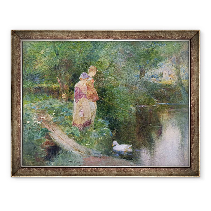 Tablou inramat - Thomas Mackay - Tinerii pescari, 60 x 80 cm