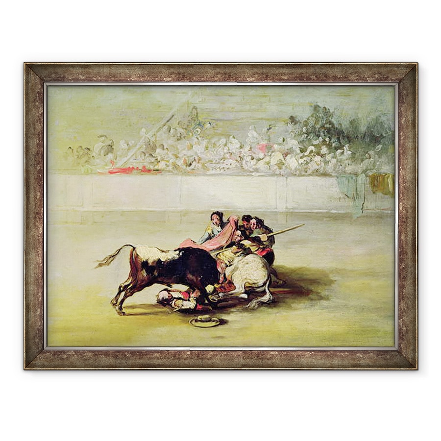 Tablou inramat - Francisco Jose de Goya y Lucientes - Caderea unui Picador de la calul sau sub un taur, 60 x 80 cm