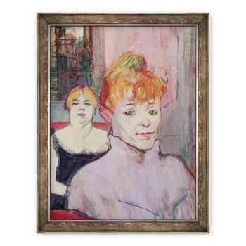 Tablou inramat - Henri de Toulouse-Lautrec - in Salonul de pe Rue des Moulins detaliu al prim-plan, sefii a doua femei, 60 x 80 cm Tablou inramat - Henri de Toulouse-Lautrec - in Salonul de pe Rue des Moulins detaliu al prim-plan, sefii a doua femei, 60 x 80 cm