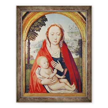 Tablou inramat - Hans Memling - Fecioara si Pruncul, 60 x 80 cm Tablou inramat - Hans Memling - Fecioara si Pruncul, 60 x 80 cm