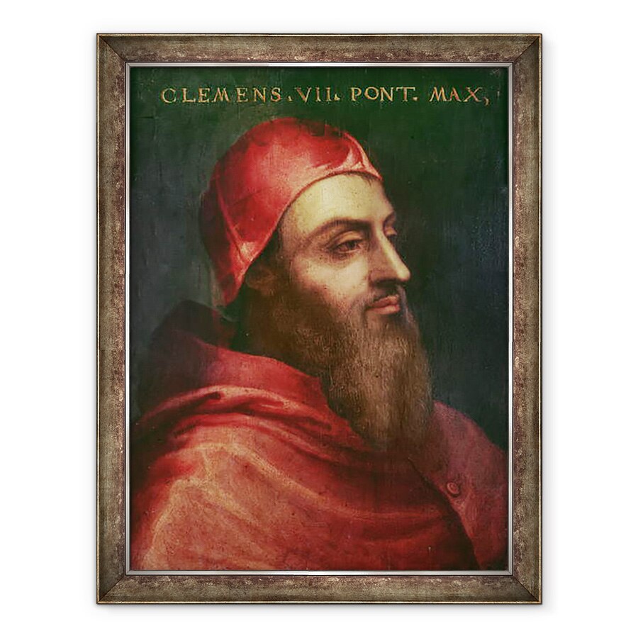 Tablou inramat - Sebastiano del Piombo - Portretul Papei Clement VII Giulio di Giuliano de Medici 1478-1534, 60 x 80 cm