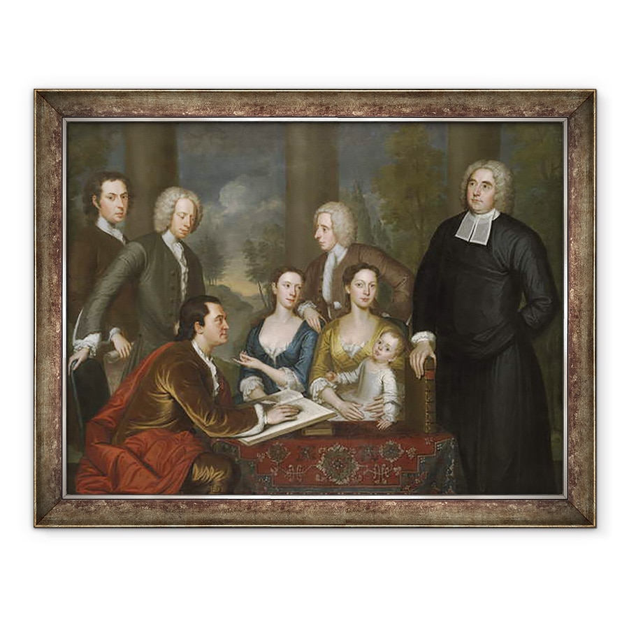 Tablou inramat - John Smibert - Grupul Bermudelor, Dean Berkeley si anturajul sau, 1728, 60 x 80 cm