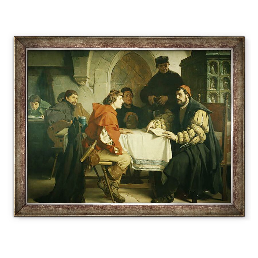 Tablou inramat - Paul Thumann - Luther la Schwarzen Baeren in Jena, 70 x 90 cm