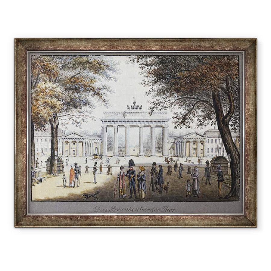 Tablou inramat - F.A. Calau - Poarta Brandenburg, 70 x 90 cm