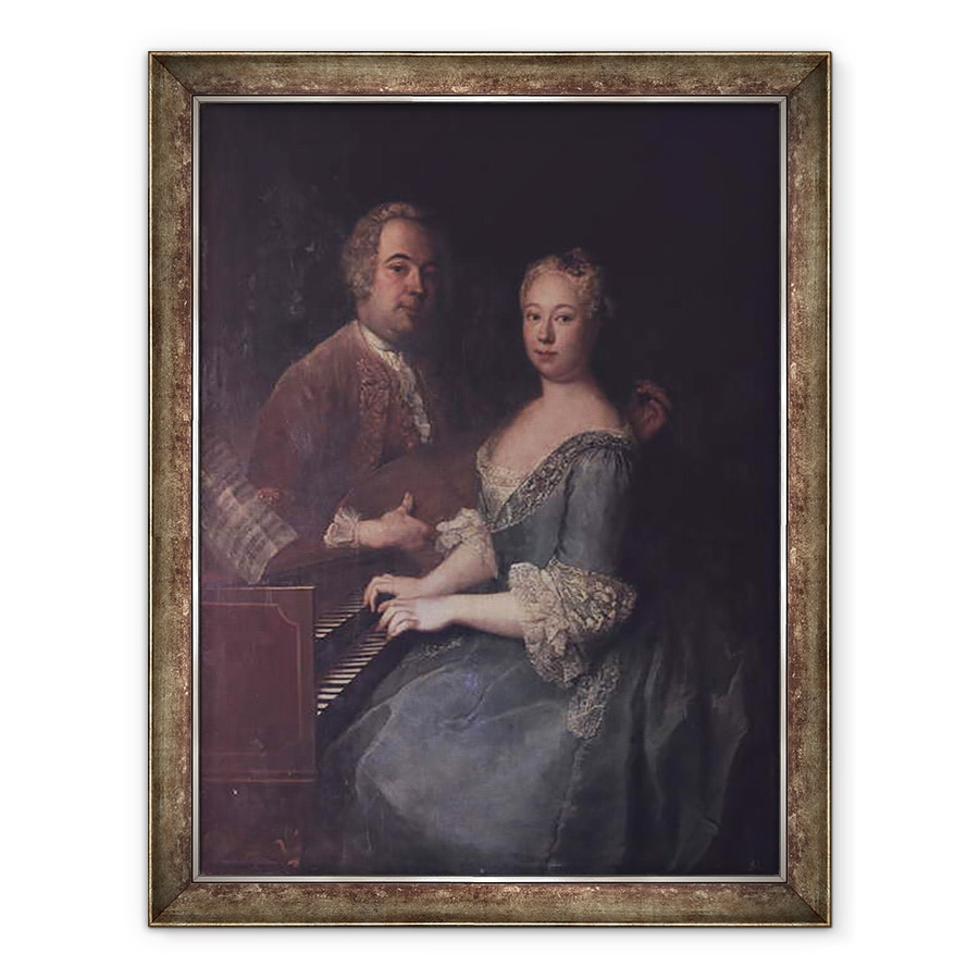 Tablou inramat - Antoine Pesne - Karl-Heinrich Graun si sotia sa Anna-Louise, 70 x 90 cm