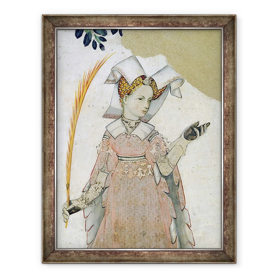 Tablou inramat - Giacomo Jaquerio - Cele Noua Worthies si cele noua femei demne, detalii ale lui Teuta, 60 x 80 cm