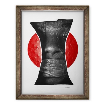 Tablou inramat - Ken Nwadiogbu - A fost o voce, 60 x 80 cm Tablou inramat - Ken Nwadiogbu - A fost o voce, 60 x 80 cm