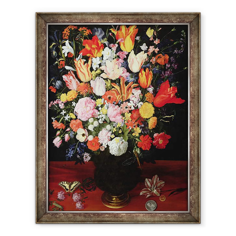 Tablou inramat - Gaspar van den Hoecke - Viata statica a florilor, 70 x 90 cm