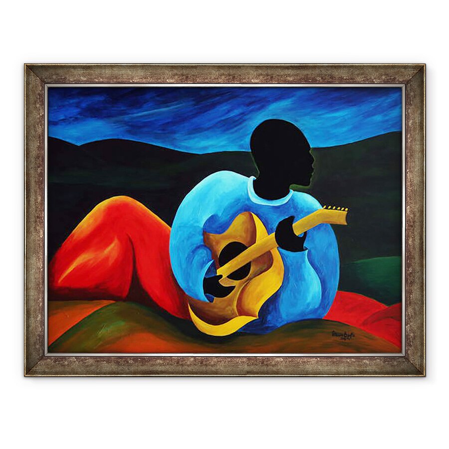 Tablou inramat - Patricia Brintle - Ti-Jean le chitariste, 70 x 90 cm