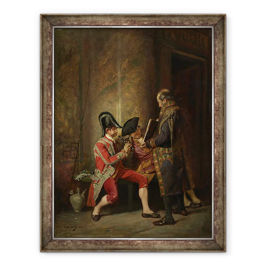 Tablou inramat - Eduardo Zamacois y Zabala - Muzicienii Muzica intr-o anticamera, 70 x 90 cm