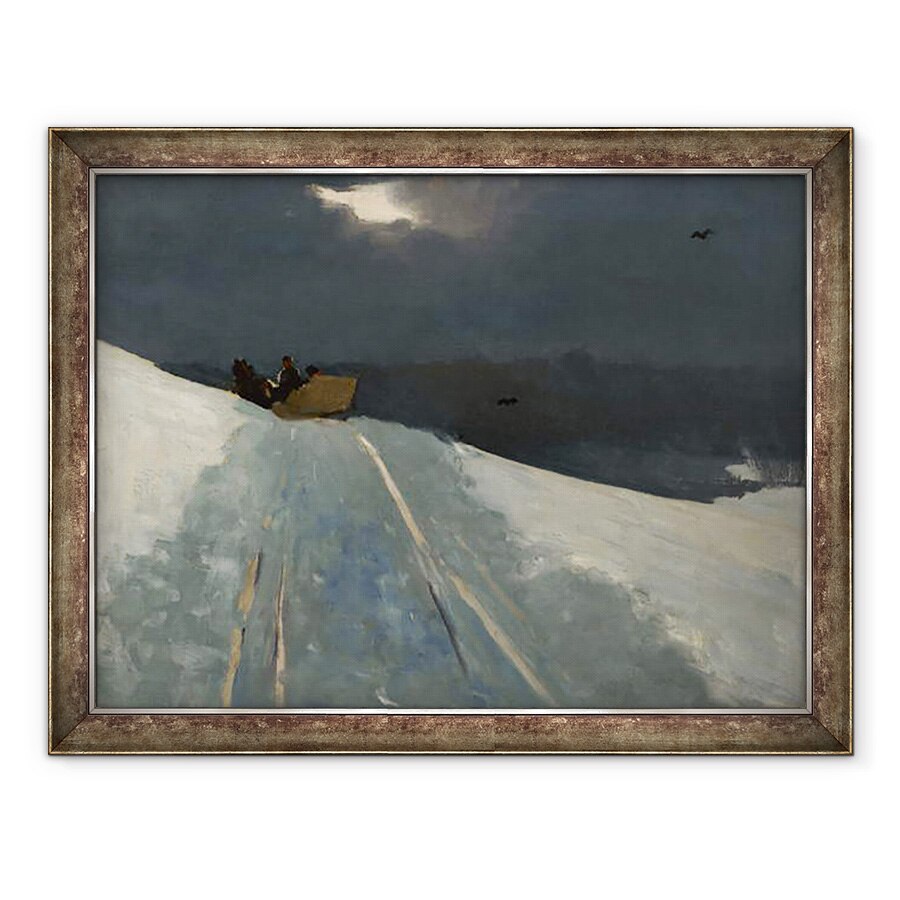 Tablou inramat - Winslow Homer - Plimbare sania, 60 x 80 cm