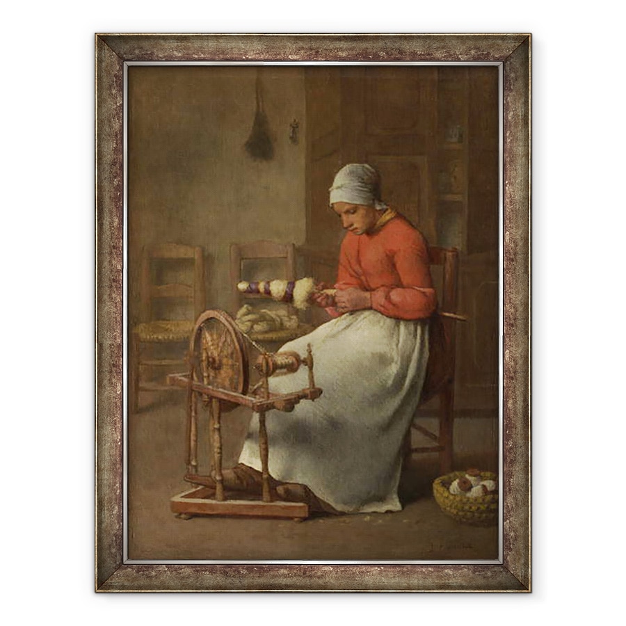 Tablou inramat - Jean-Francois Millet - Femeie filare, 60 x 80 cm