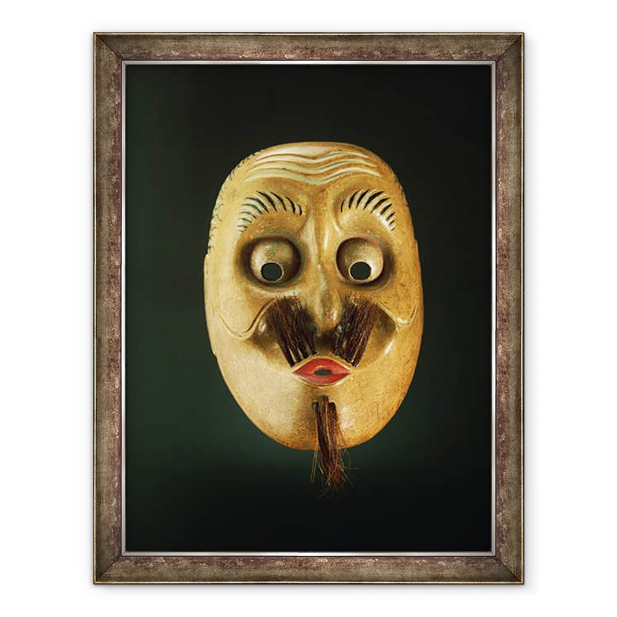 Tablou inramat - Scoala japoneza - Masca comica, 70 x 90 cm