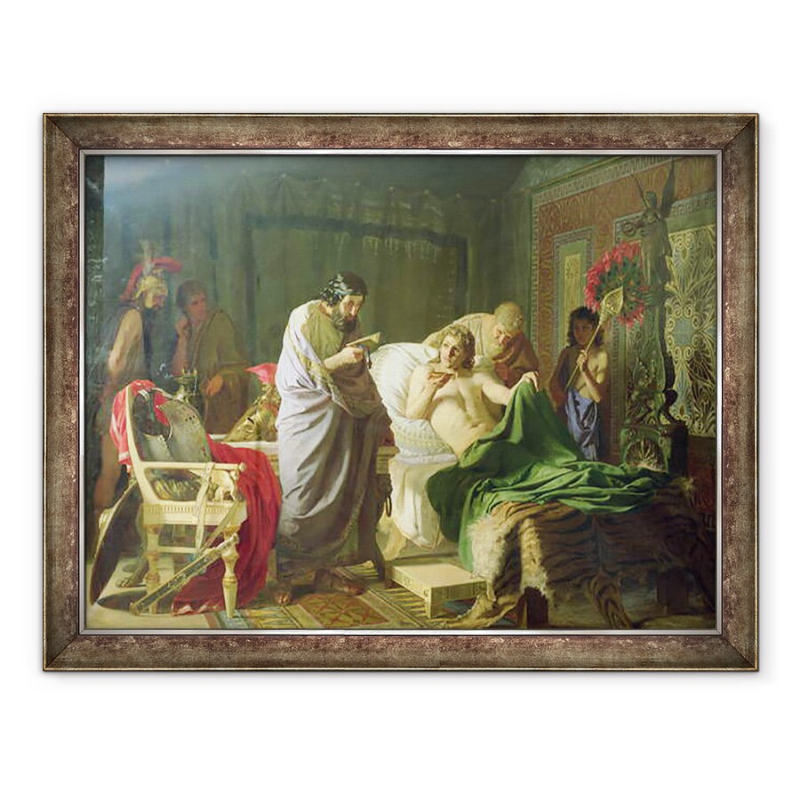 Tablou inramat - Hendrik Siemiradzki - increderea lui Alexandru cel Mare in medicul sau Philippos, 70 x 90 cm