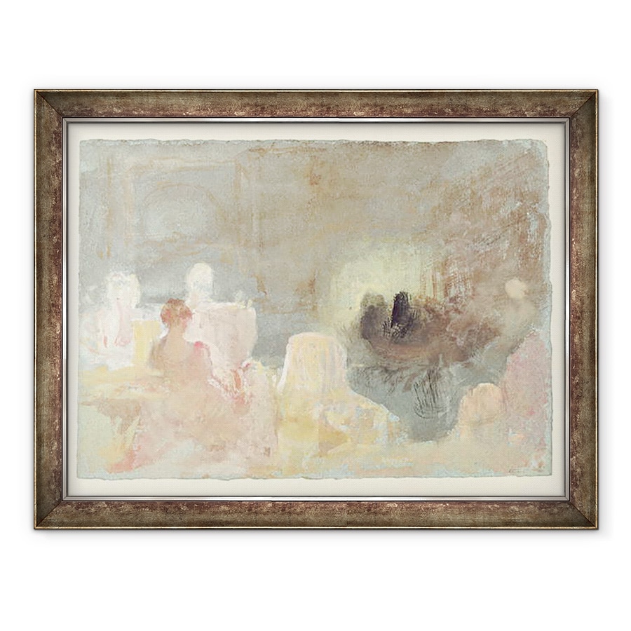Tablou inramat - Joseph Mallord William Turner - Interior la Petworth cu o femeie asezata, 60 x 80 cm