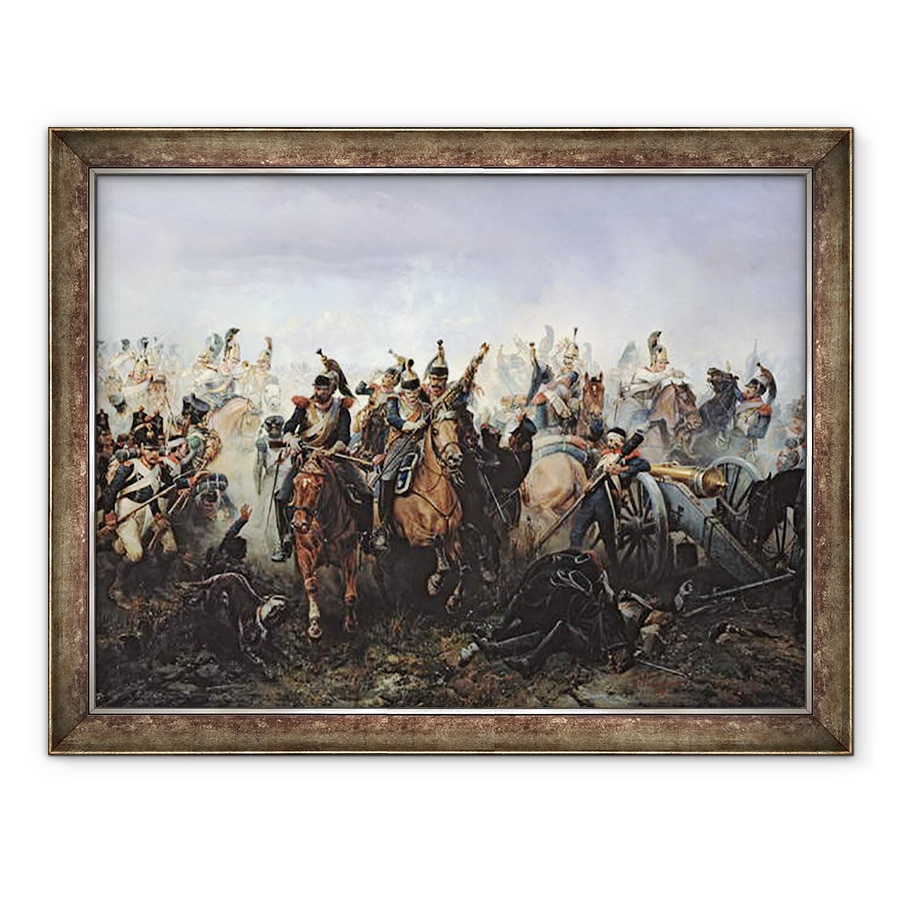 Tablou inramat - Bogdan Willewalde - Batalia de la La Fere-Champenoise, pe 25 martie 1814, 70 x 90 cm