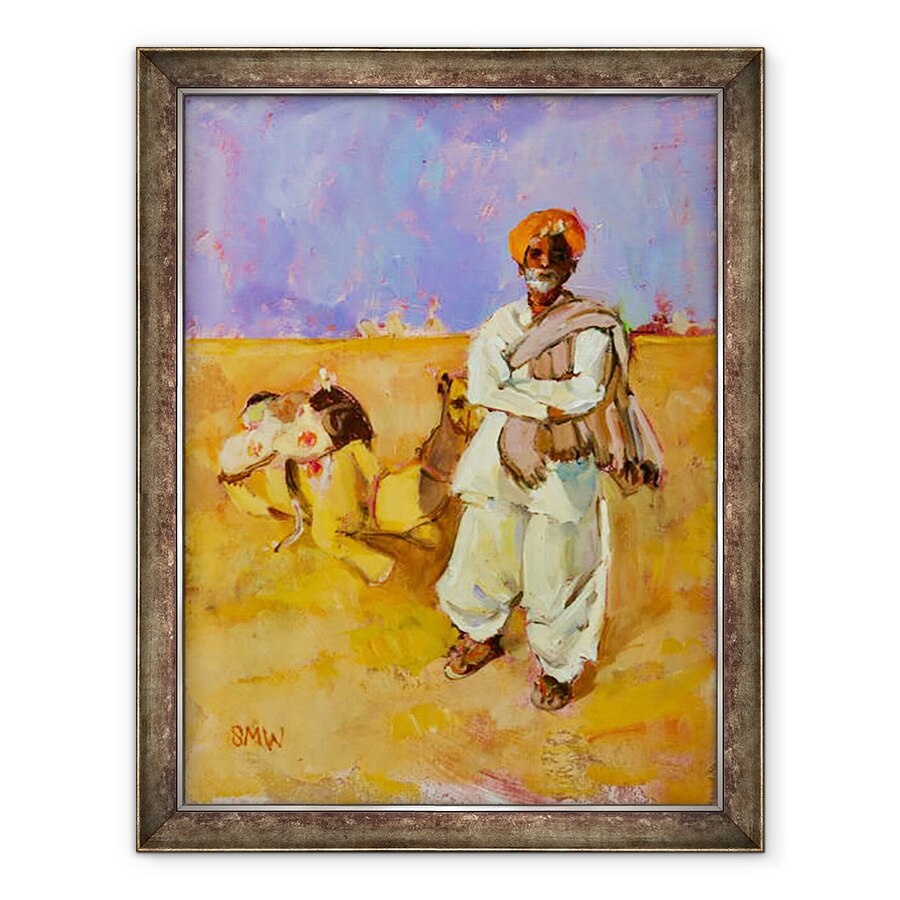 Tablou inramat - Sue Wales - Barbat camila indian, 2020, 60 x 80 cm