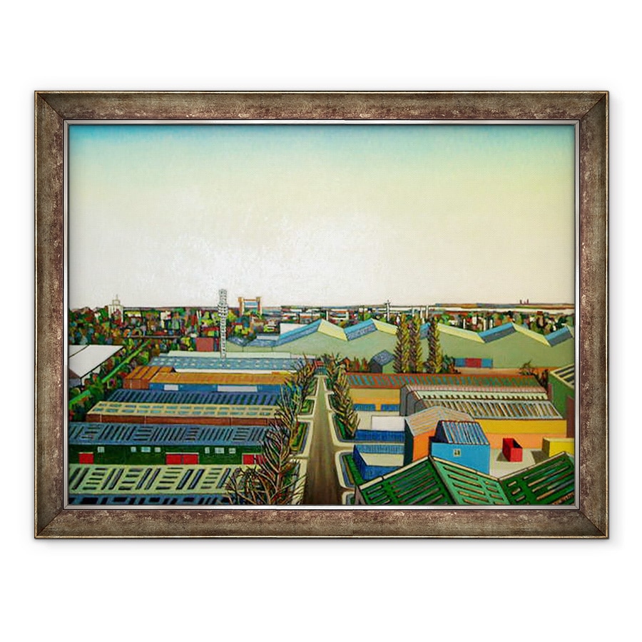 Tablou inramat - Noel Paine - Thames Gateway de iarna, 60 x 80 cm