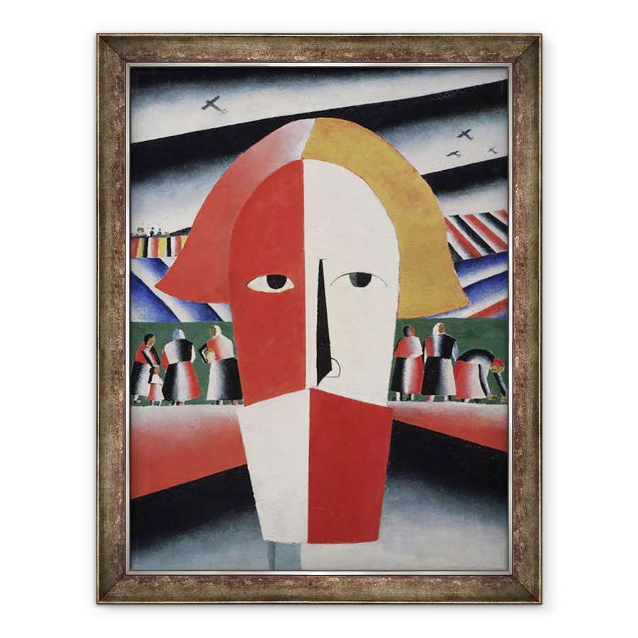 Tablou inramat - Kazimir Severinovich Malevich - seful unui taran, 60 x 80 cm