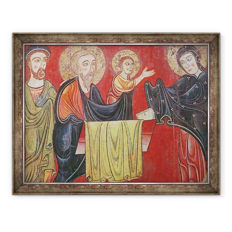 Tablou inramat - Master of Avià - Prezentarea la templu, de la Frontul Altarului Santa Maria dAvia, Bergueda, 70 x 90 cm