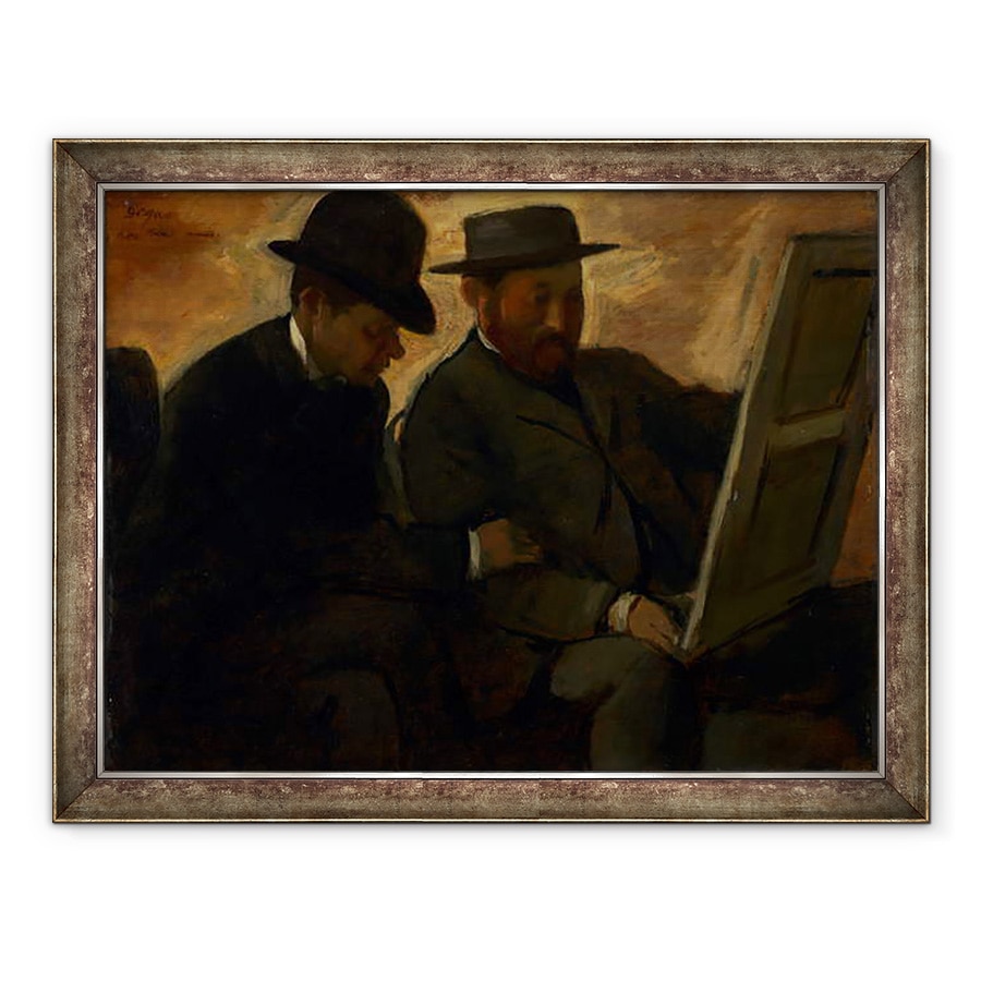 Tablou inramat - Edgar Degas - Paul Lafond si Alphonse Cherfils Examinarea unei Picturi, 60 x 80 cm