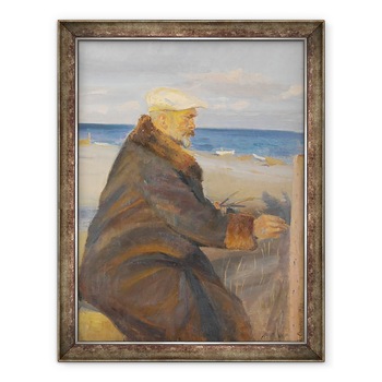 Tablou inramat - Anna Kirstine Ancher - Pictura Michael Ancher pe Shore, 60 x 80 cm Tablou inramat - Anna Kirstine Ancher - Pictura Michael Ancher pe Shore, 60 x 80 cm