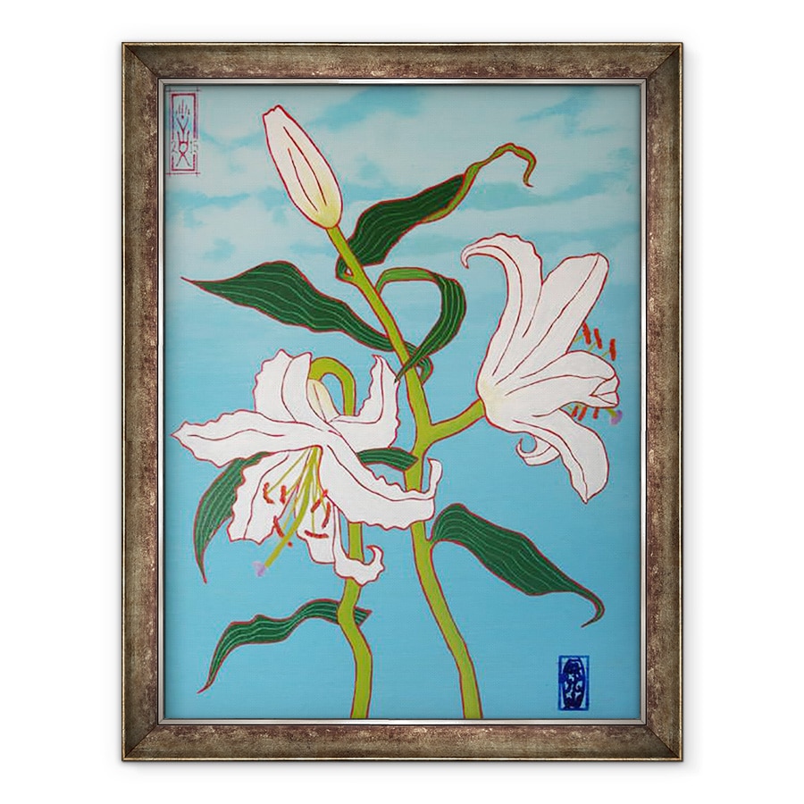 Tablou inramat - Timothy Nathan Joel - Crin alb pe fundal albastru, 2010, 60 x 80 cm