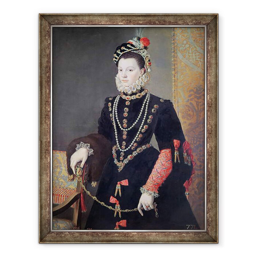 Tablou inramat - Juan Pantoja de la Cruz - Elisabeta de Valois, 70 x 90 cm