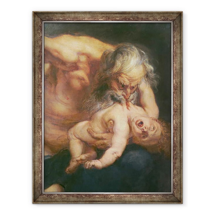 Картина в рамка - Питър Паул Рубенс - Сатурн поглъща сина си, 70 x 90 cm