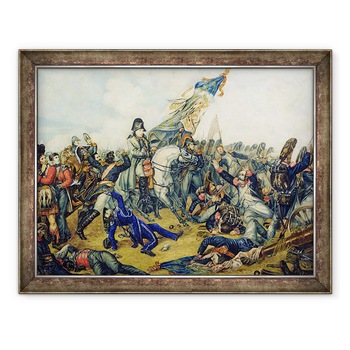 Tablou inramat - Charles Steiben - Batalia de la Waterloo din 1815, 60 x 80 cm Tablou inramat - Charles Steiben - Batalia de la Waterloo din 1815, 60 x 80 cm