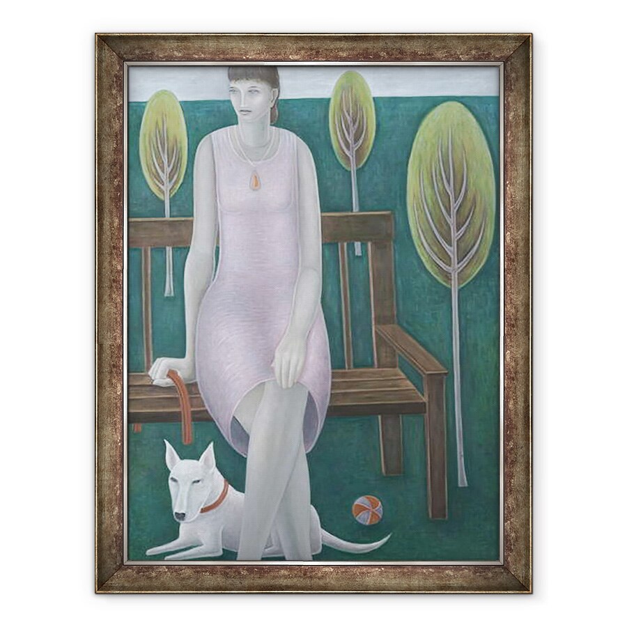 Tablou inramat - Ruth Addinall - Femeie in parc, 60 x 80 cm