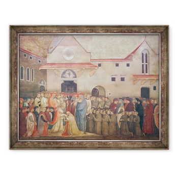Tablou inramat - Bicci di Lorenzo - Sfintirea Bisericii Noi Sfantul Egidio de catre Papa Martin al V-lea, septembrie 1420, 70 x 90 cm Tablou inramat - Bicci di Lorenzo - Sfintirea Bisericii Noi Sfantul Egidio de catre Papa Martin al V-lea, septembrie 1420, 70 x 90 cm