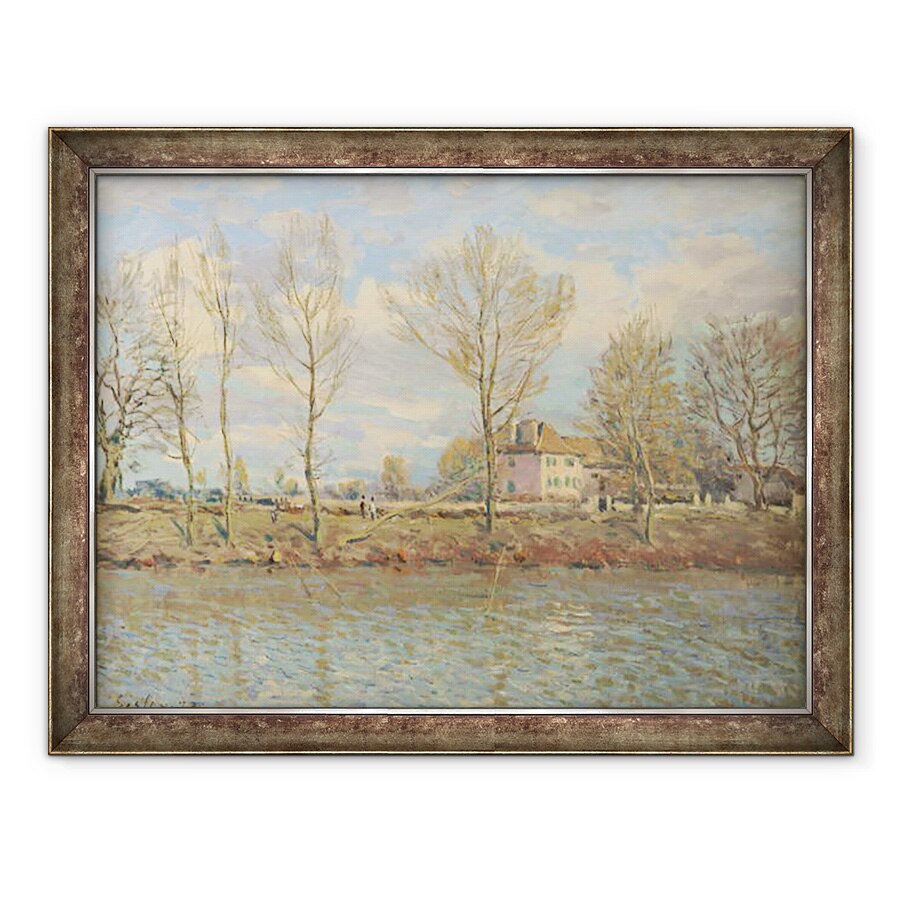 Tablou inramat - Alfred Sisley - LIle de la Grande Jatte, Neuilly-sur-Seine, 60 x 80 cm