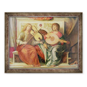 Tablou inramat - Giovanni Battista Cima da Conegliano - Detaliu al muzicienilor de inger dintr-o pictura a Fecioarei si a sfintilor, 70 x 90 cm Tablou inramat - Giovanni Battista Cima da Conegliano - Detaliu al muzicienilor de inger dintr-o pictura a Fecioarei si a sfintilor, 70 x 90 cm