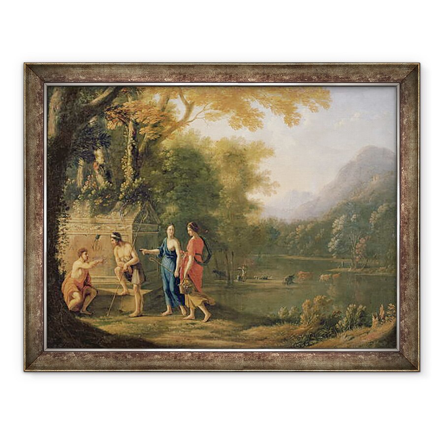 Tablou inramat - Laurent de La Hyre - Pastorii Arcadieni, 70 x 90 cm